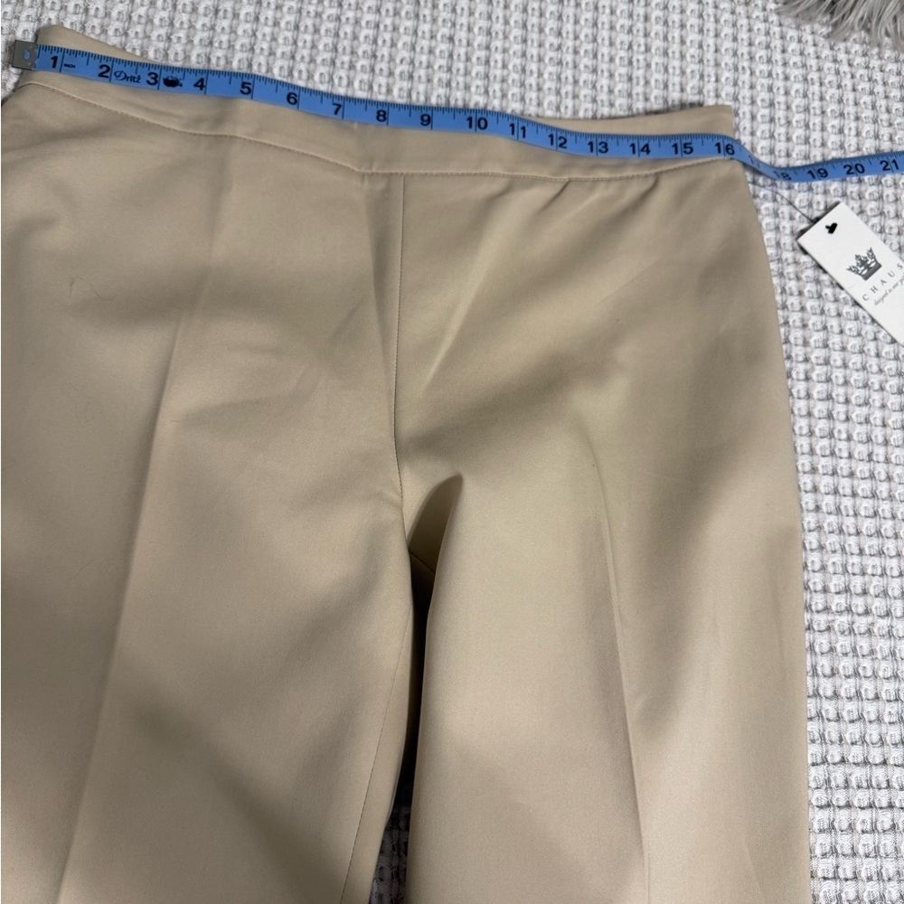 NWT Chaos Classic Beige Trousers Size 8 - Picture 9 of 11